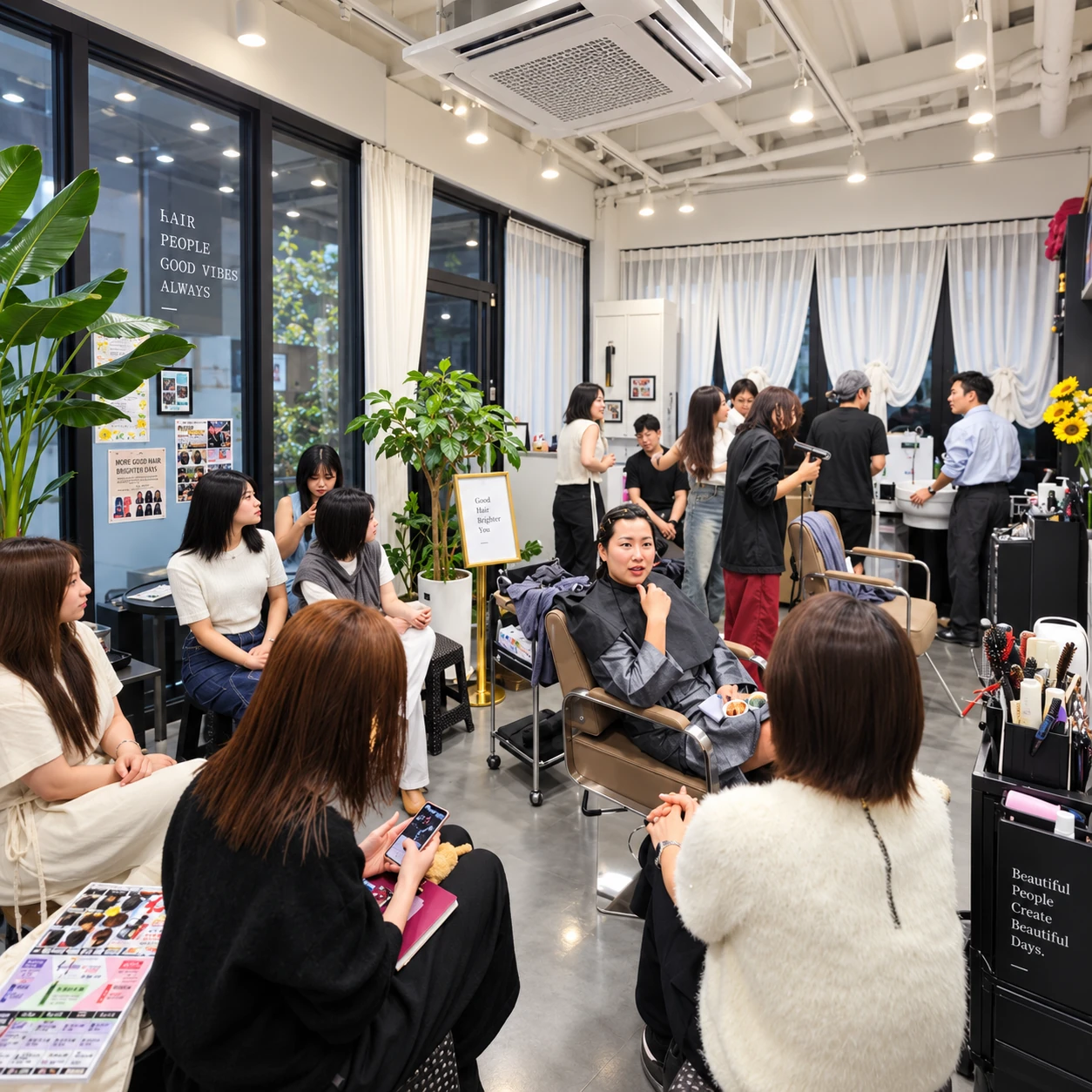 미용인들이 일하는 살롱 현장